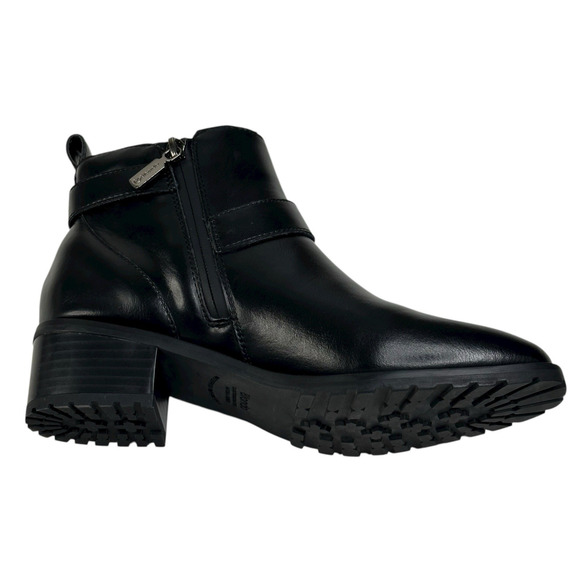 Blondo Shantel Waterproof Black Leather Ankle Boots Womens Size 7.5M Buckle New - Picture 8 of 15